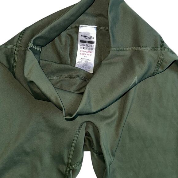 ELEVATE CYCLING SHORTS gymshark womens size small army green workout shorts - Picture 5 of 6